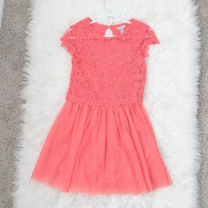 Coral dress for girls